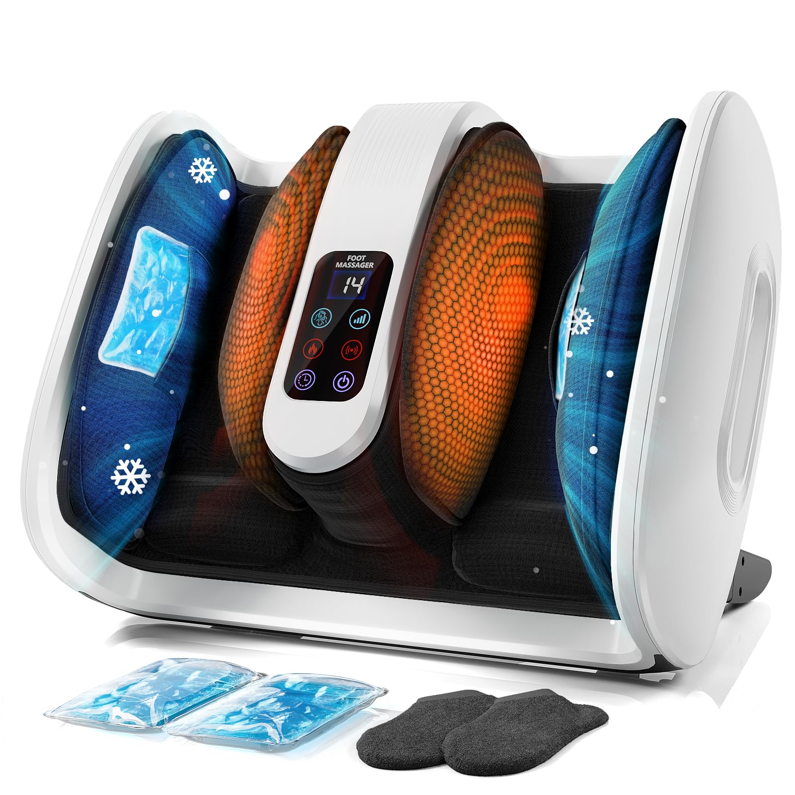 SUMELL foot massager with heat therapy soothing tired feet after activity