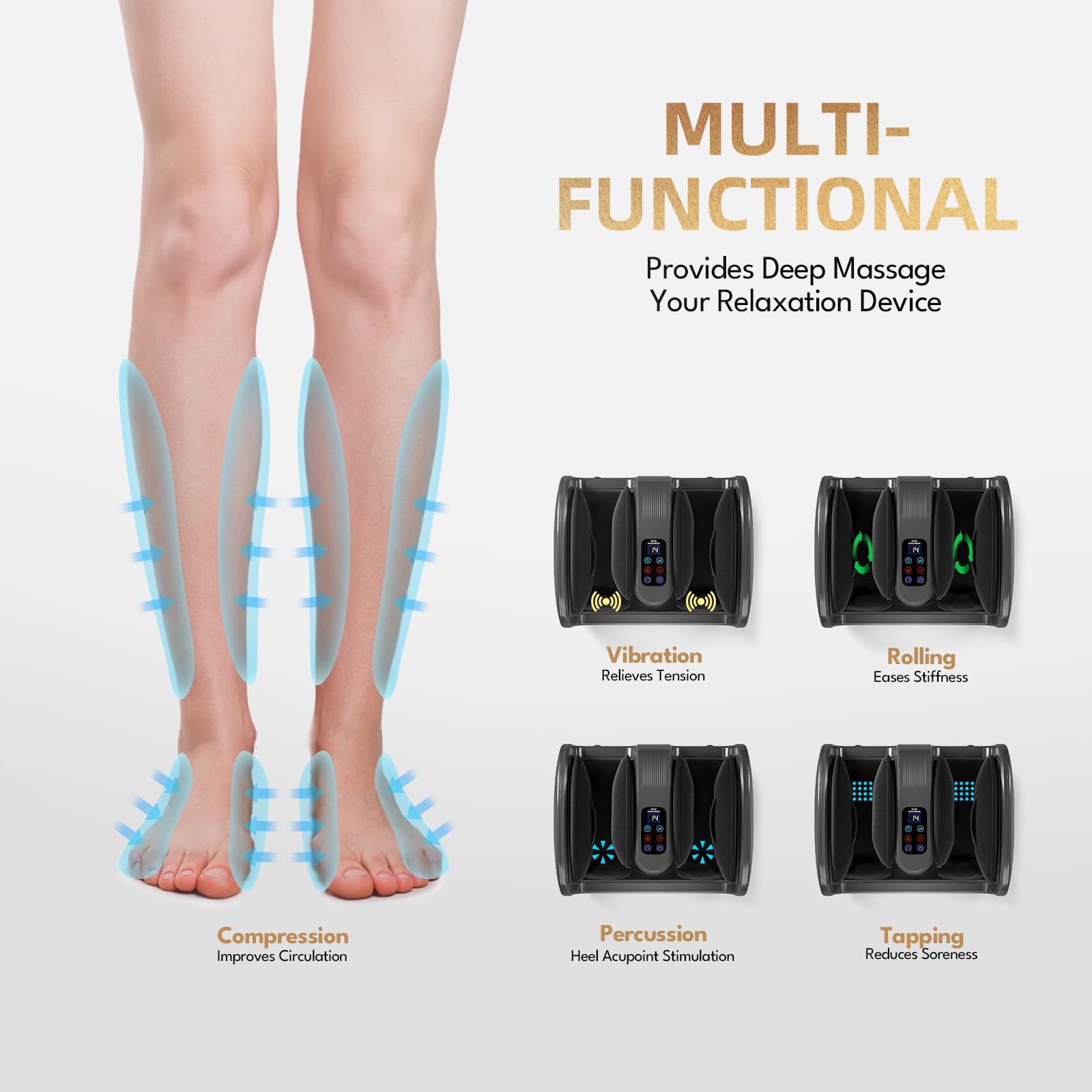 SUMELL foot massager offers home-use friendly design for daily relaxation