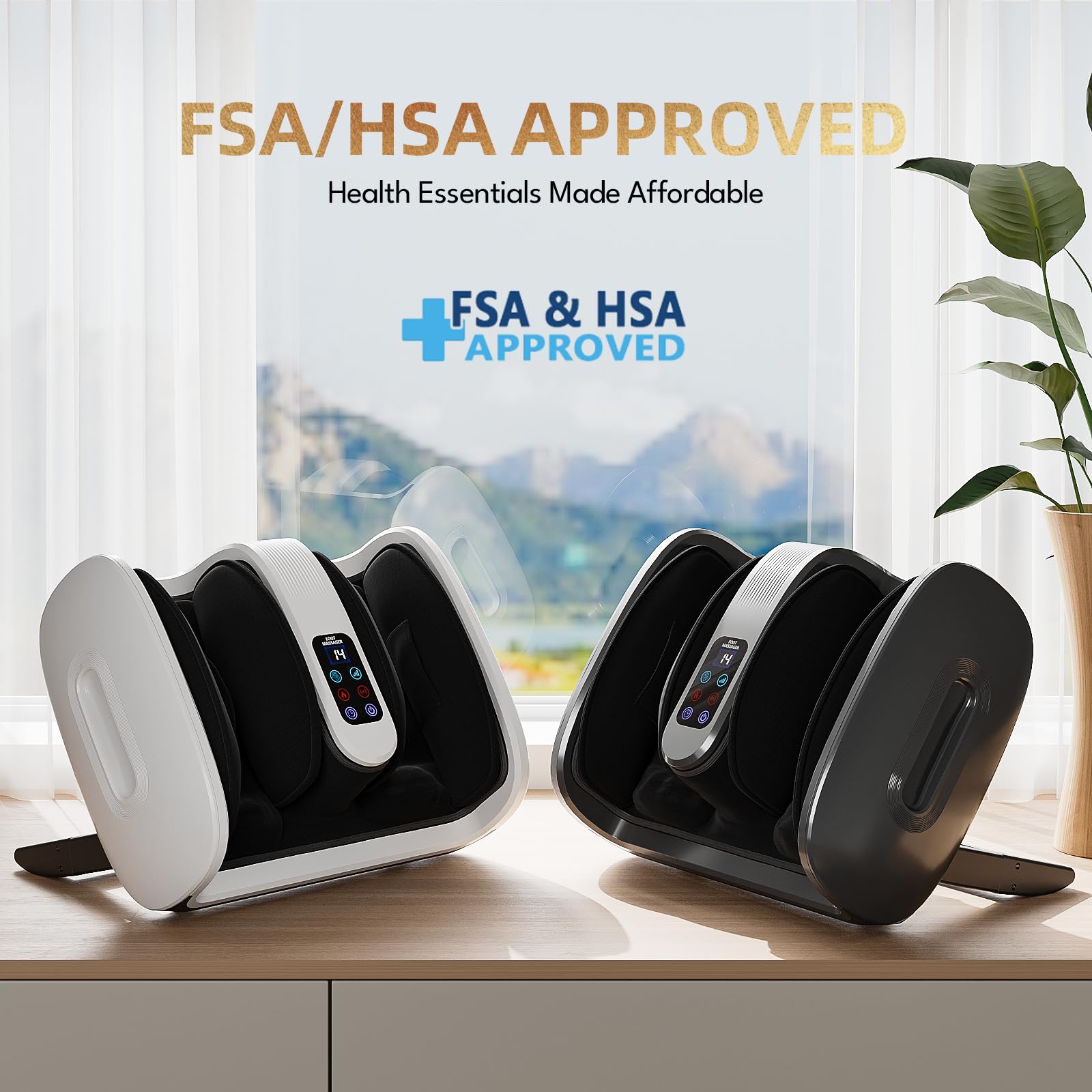 SUMELL Shiatsu Foot Massager showing cool gel packs for refreshing relief
