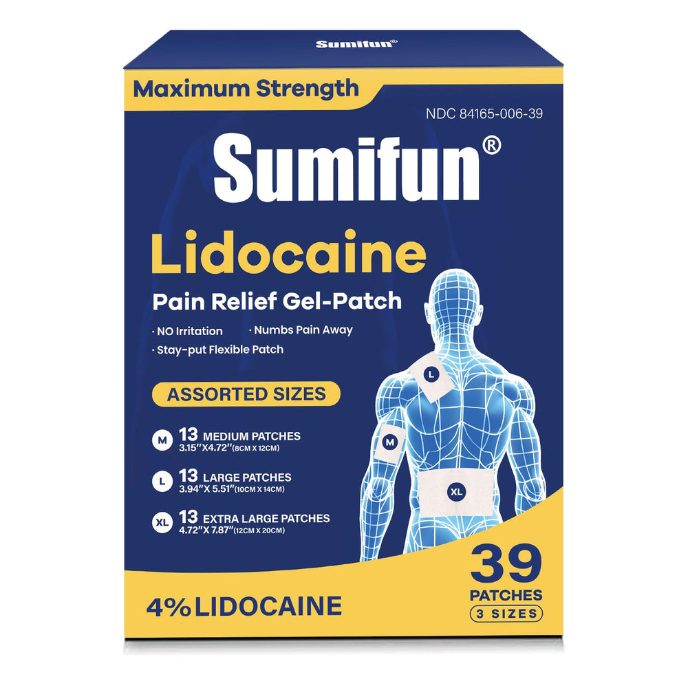 Sumifun 4% lidocaine patches kit for targeted, versatile relief