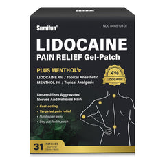 Sumifun 4% lidocaine patch on back for targeted pain relief