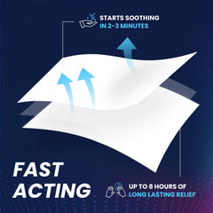 Sumifun 4% Lidocaine patches at knee area for joint relief on the go.