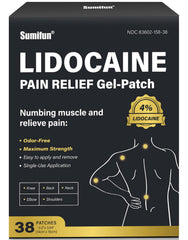 Sumifun 4% lidocaine patches packaging for fast, localized relief.