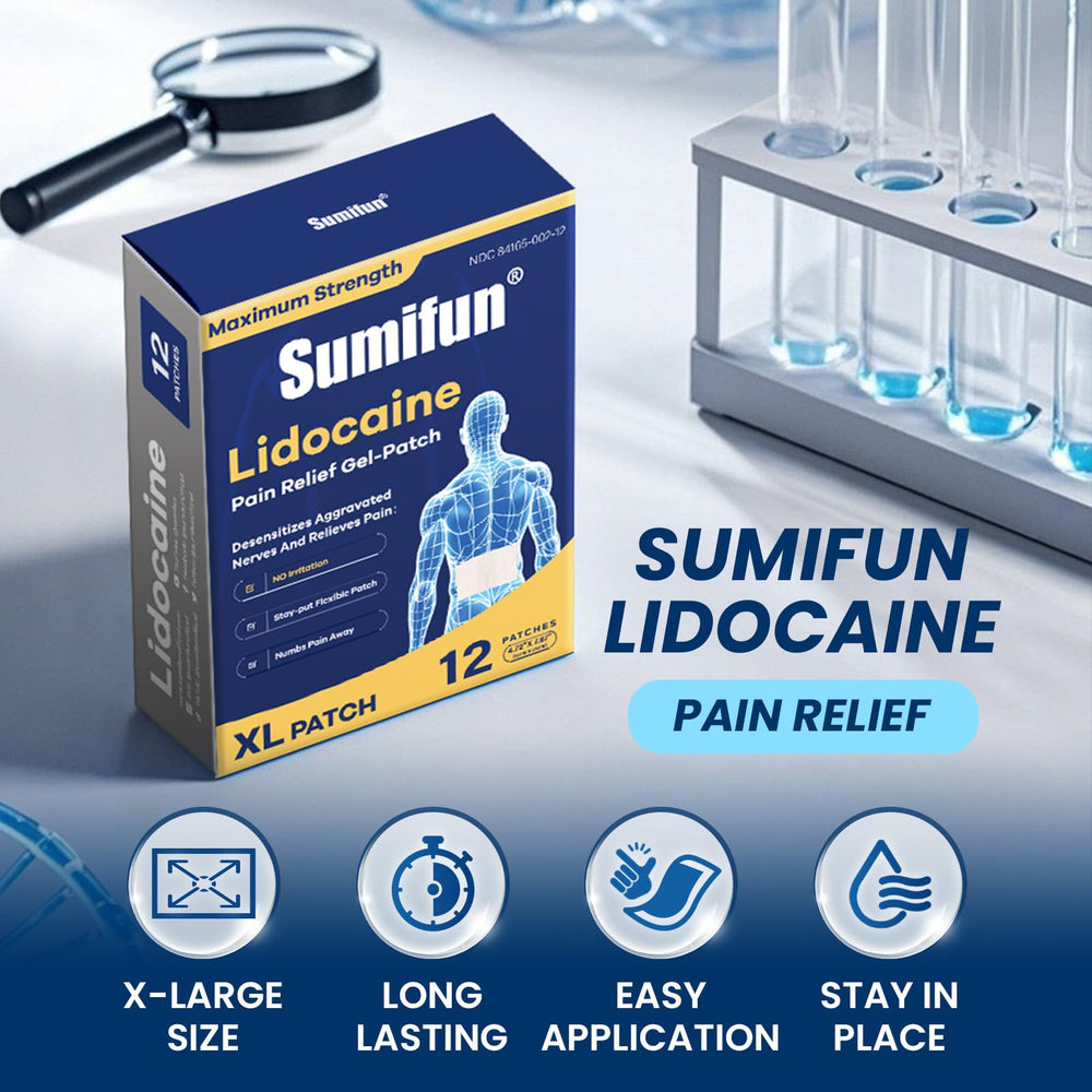 Sumifun 4 percent lidocaine XL patch highlighting its high strength formula