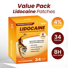 Sumifun lidocaine patch on hip area supports movement