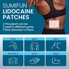 Sumifun lidocaine patch on shoulder for flexible comfort
