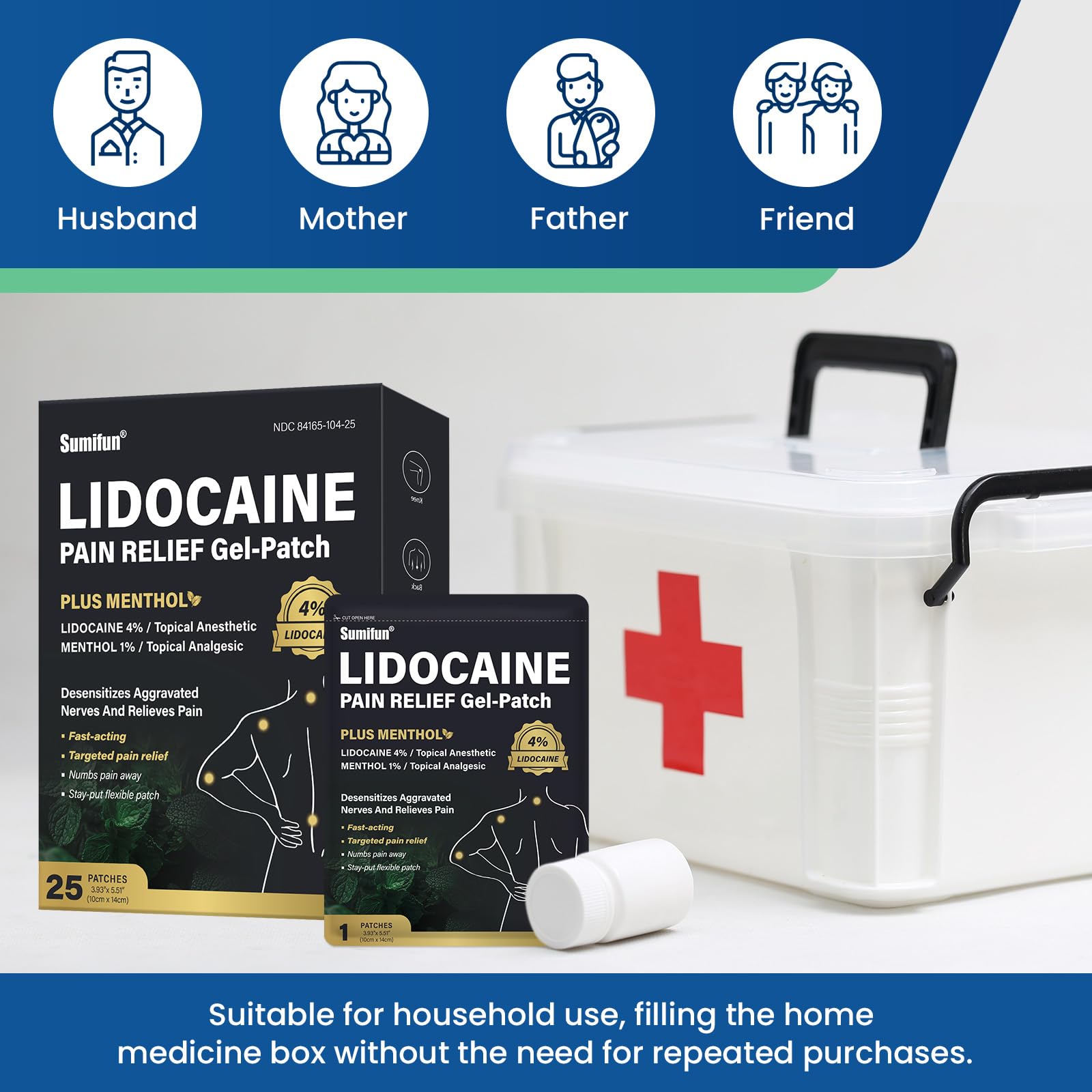 Sumifun lidocaine patch wrist relief for repetitive motion