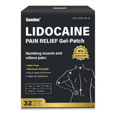 Sumifun lidocaine patches applied on the back for targeted pain relief
