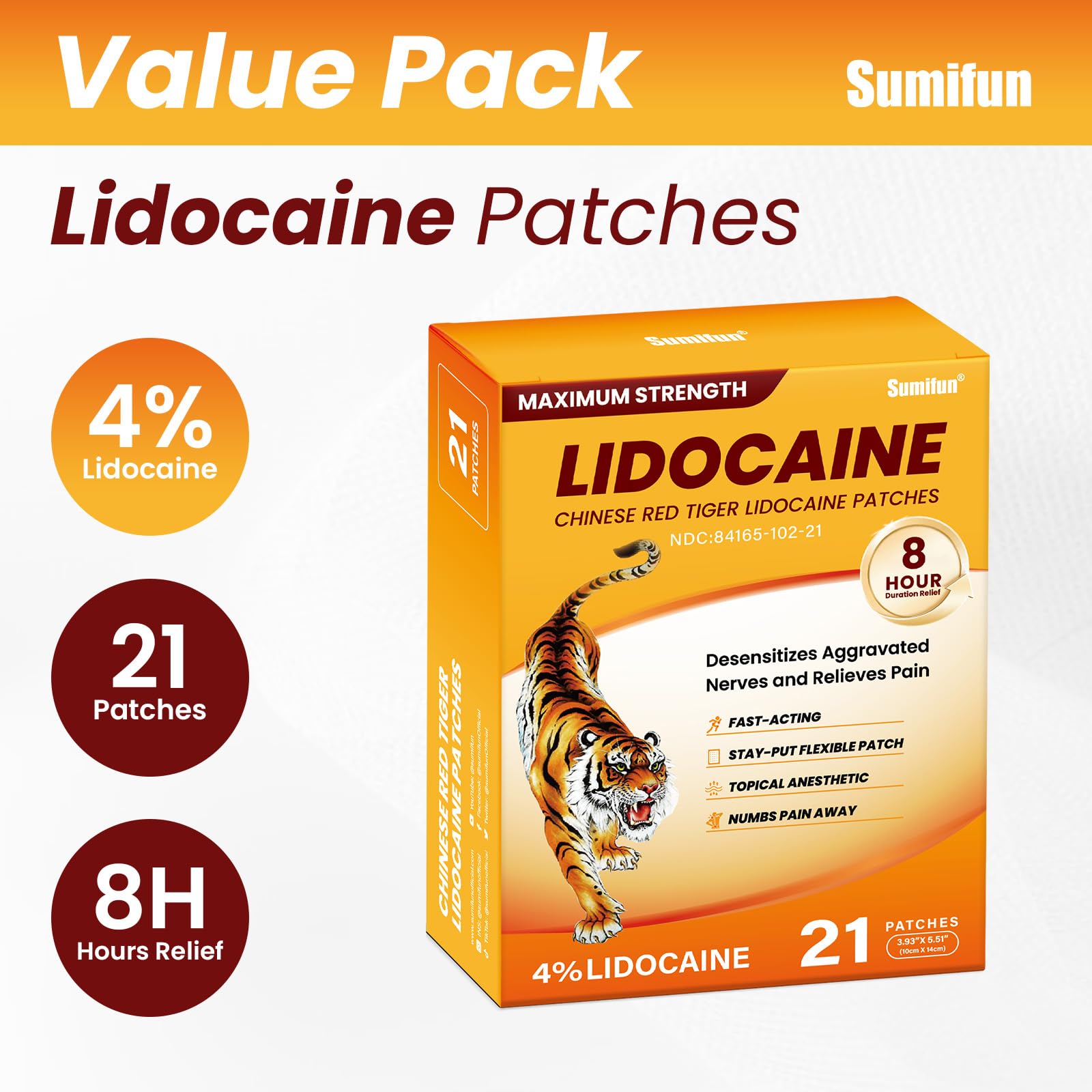 Sumifun patch adheres securely without staining clothing.