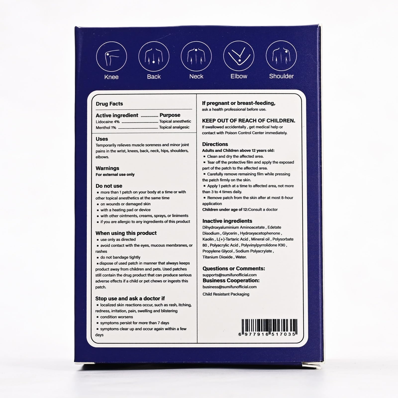 Sumifun patches count 30 in the carton for multiple uses.