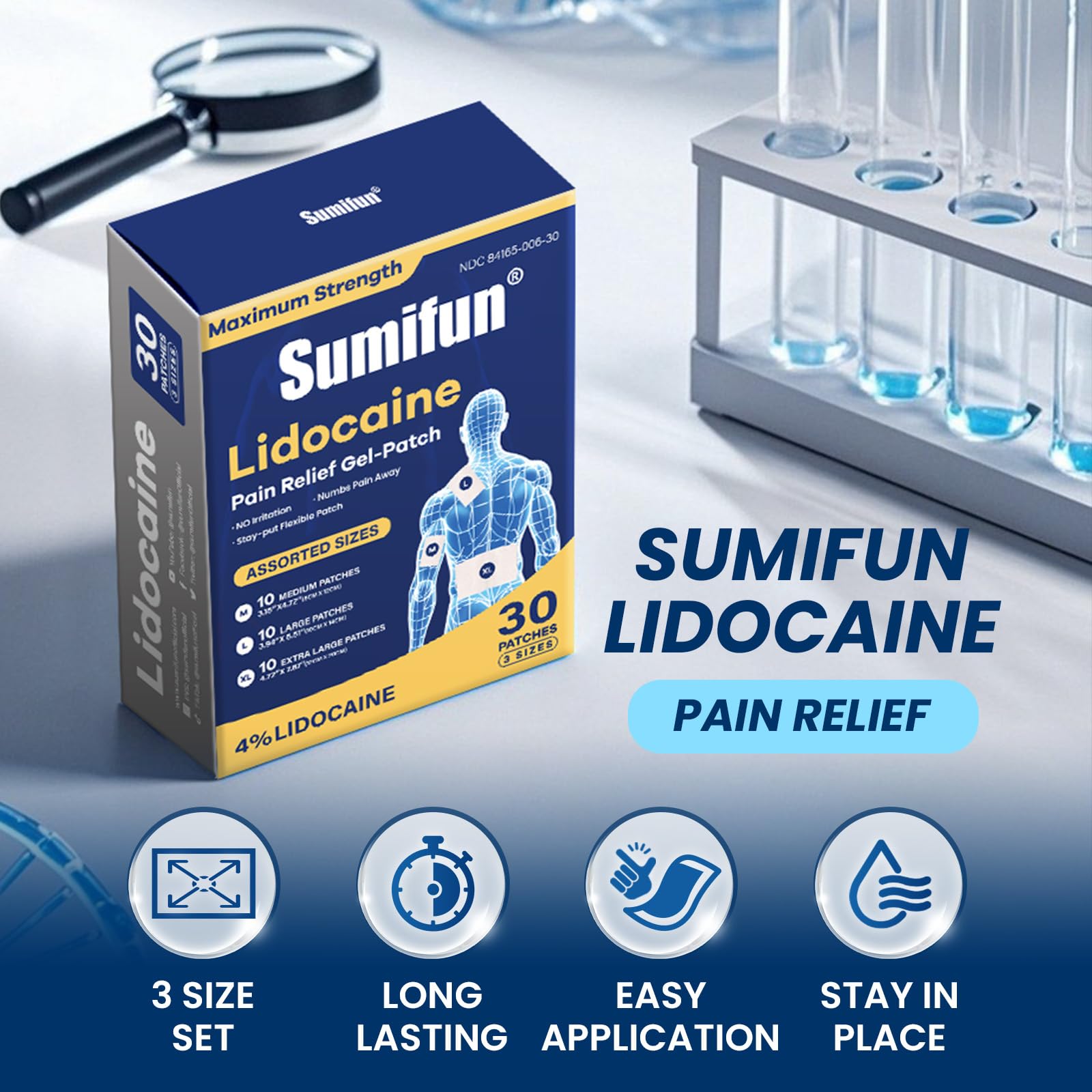 Sumifun shoulder-neck patch helps desk workers ease tension during work.