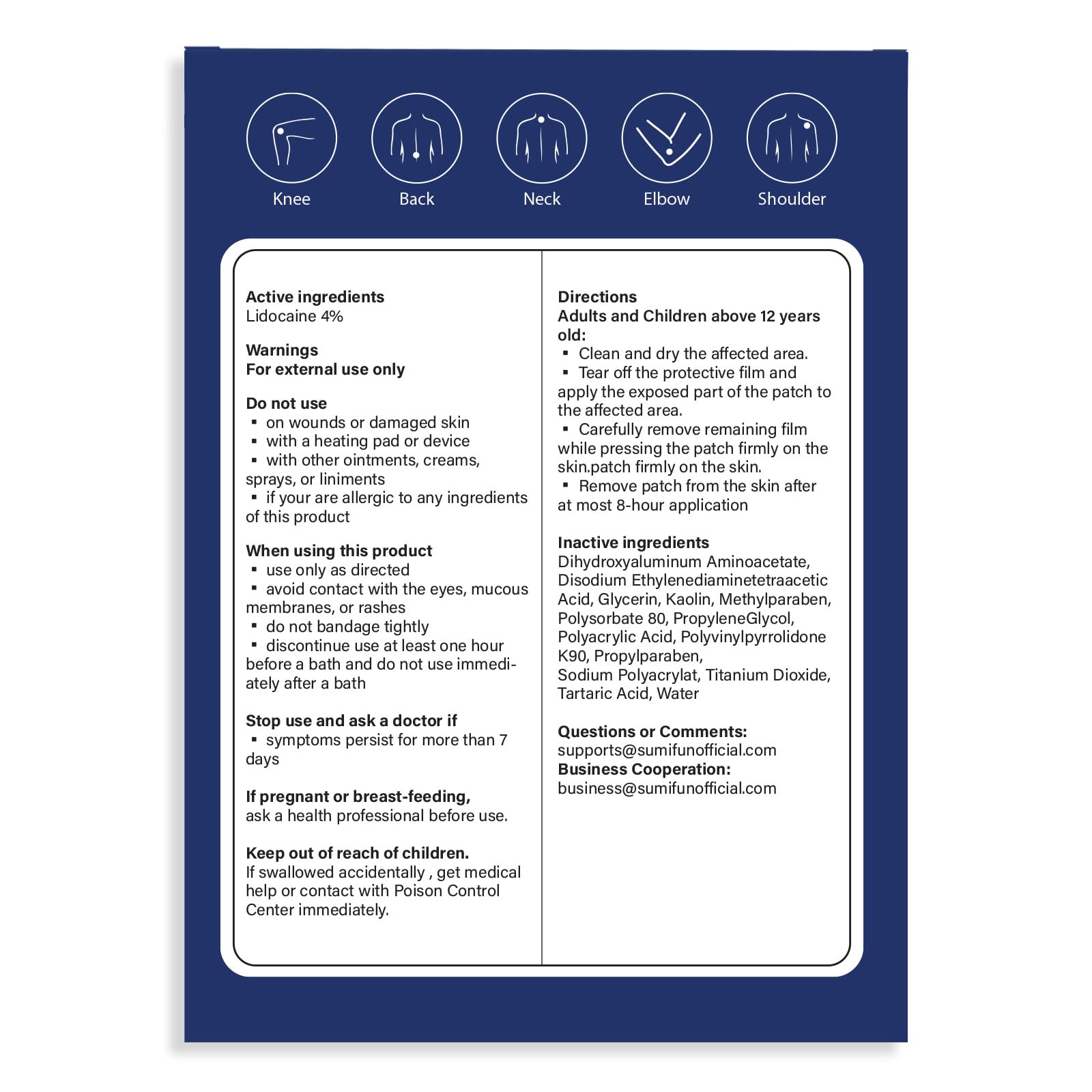 Sumifun patch with reinforced adhesion for secure wear during sports