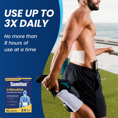 Sumifun XL lidocaine patch shows ultra-thin fabric for discreet wear