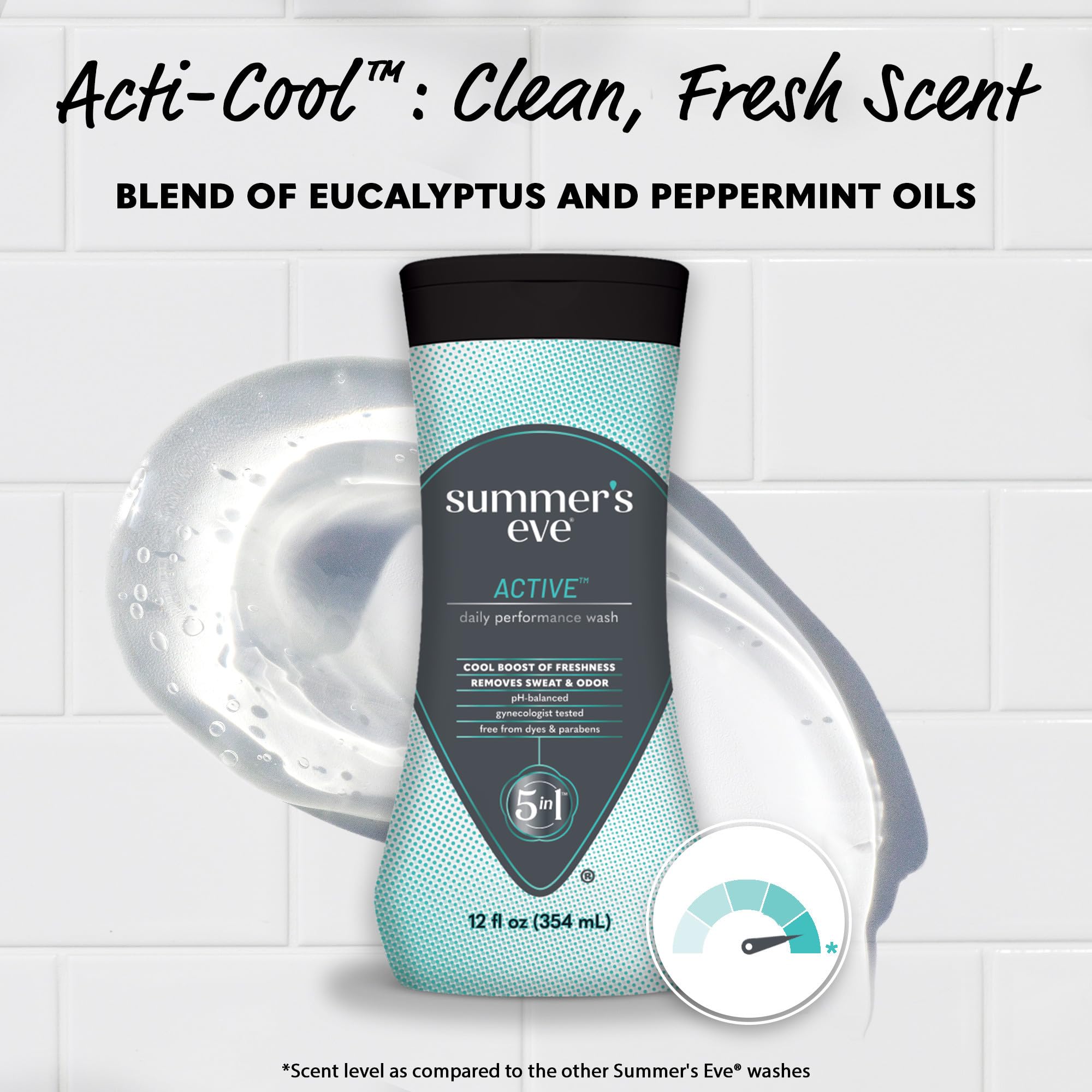 Summer’s Eve Active 3-pack display demonstrates value and consistent care.