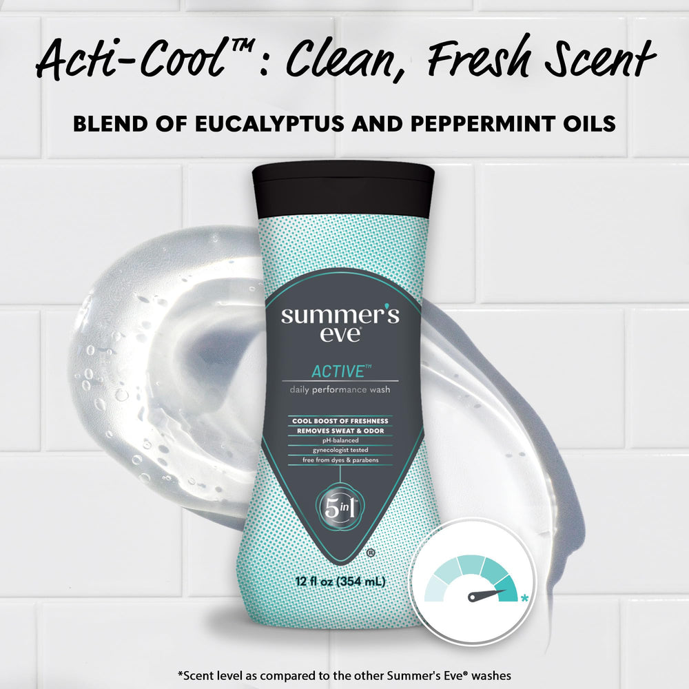 Summer’s Eve Active 3-pack display demonstrates value and consistent care.