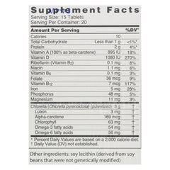 Sun Chlorella bottle and packaging highlight gluten-free, non-GMO, vitamin-enriched chlorella for daily wellness.