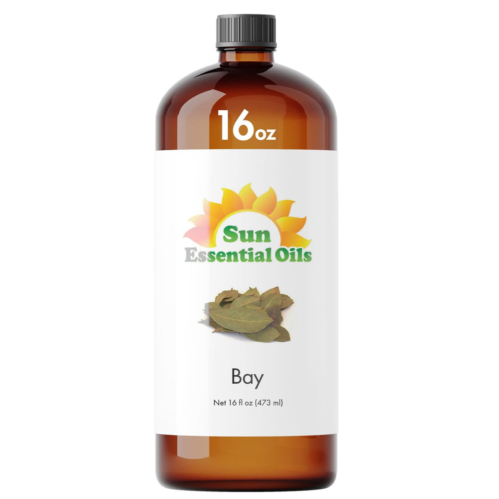Sun Essential Oils Bay Essential Oil 16oz bottle pour for diffusing and massage
