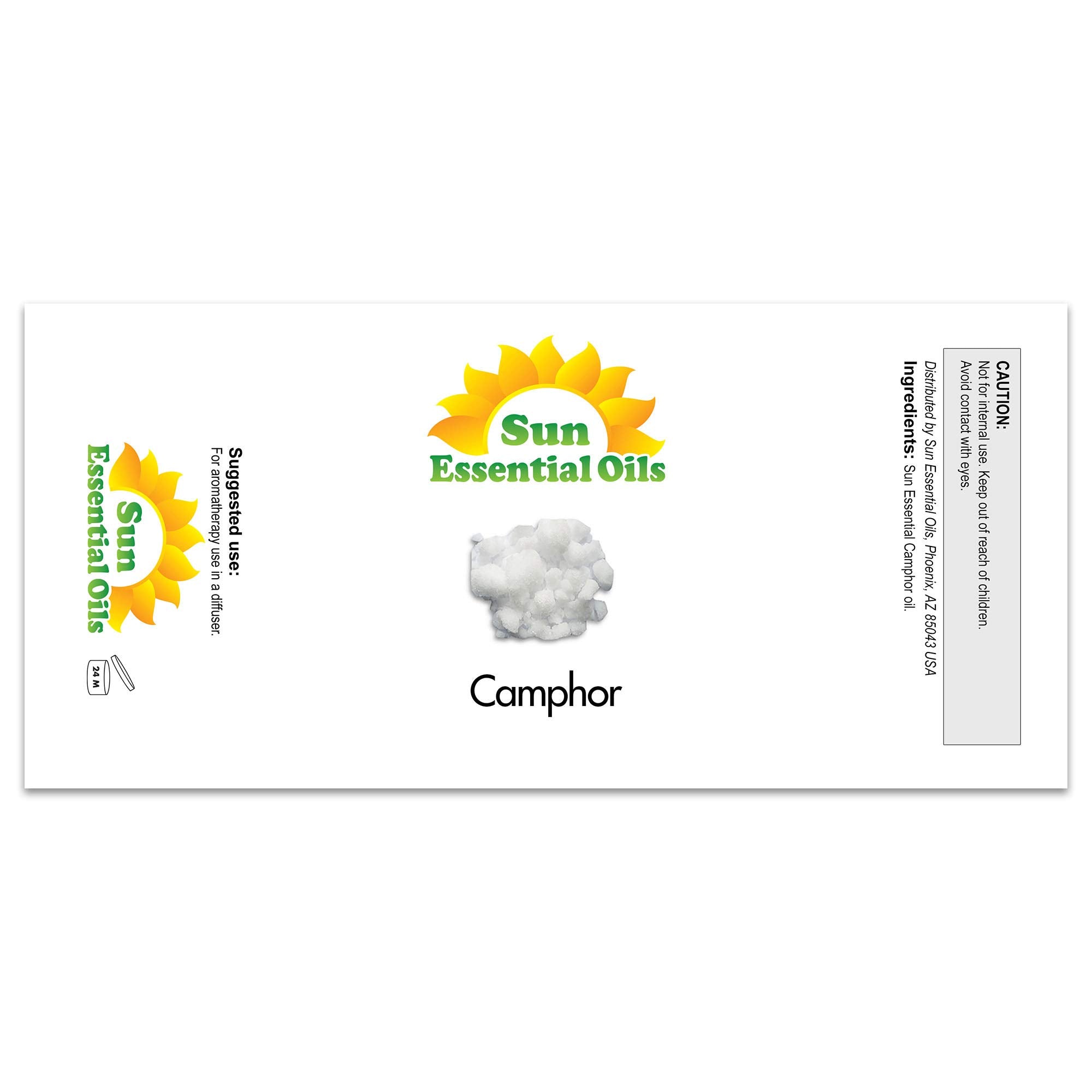 Camphor oil used for skin massage with cooling sensation
