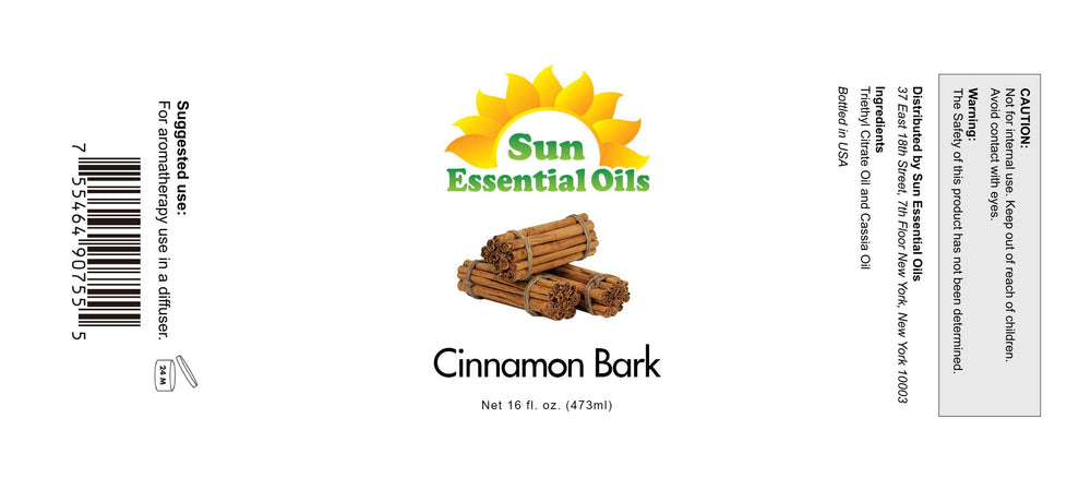 Sun Essential Oils Cinnamon Bark Diffuser setup for warming spaces.