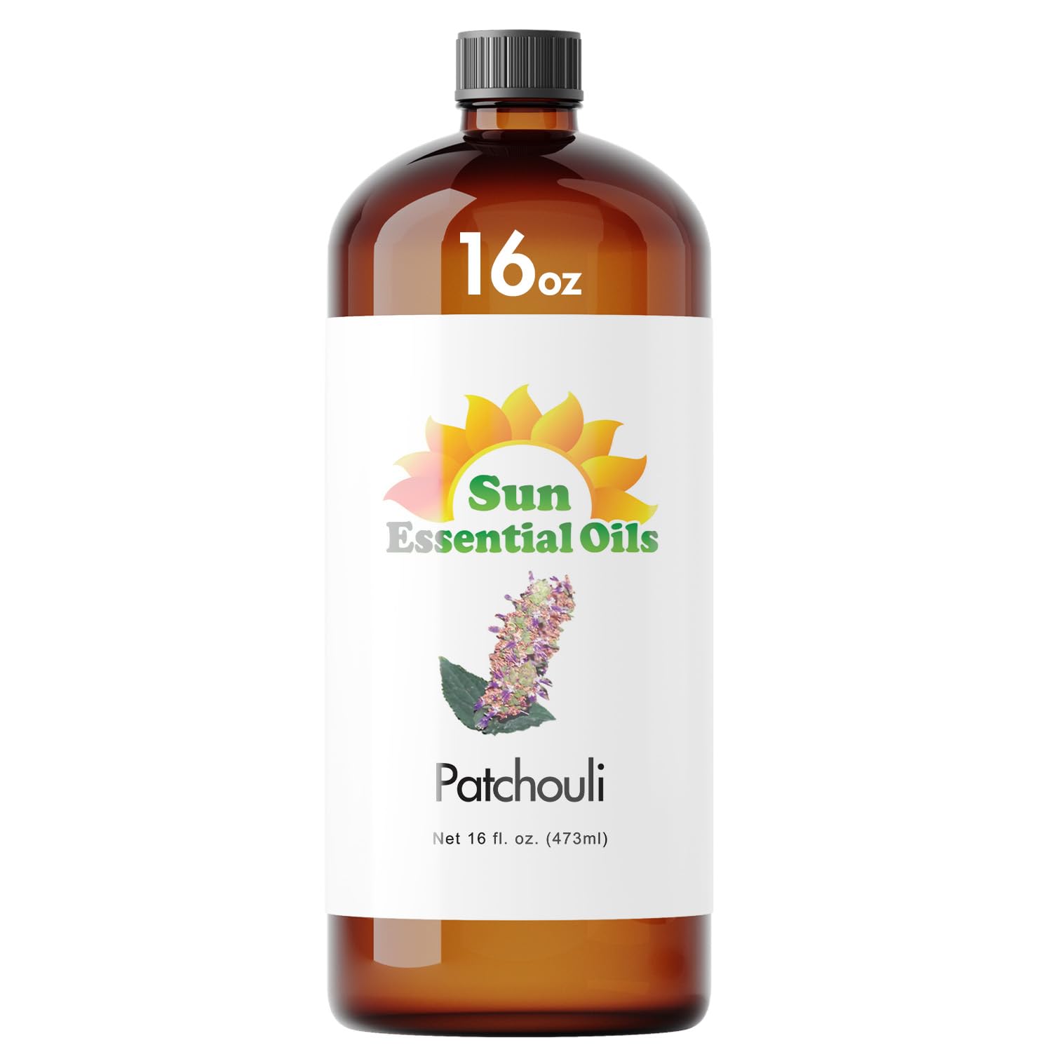 Sun Essential Oils patchouli oil bottle 16oz for aromatherapy