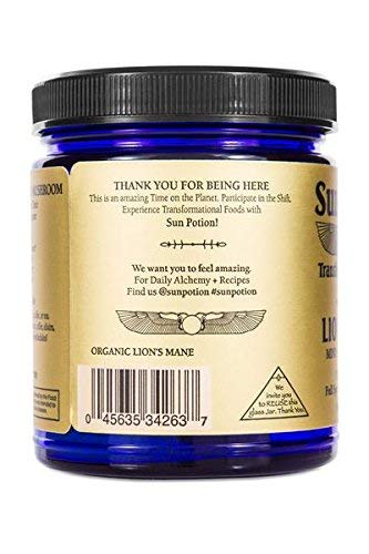Sun Potion Lions Mane serving scoop for a convenient daily ritual.