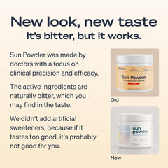 Sun Powder serving spoon and scoop showing precise daily dosing
