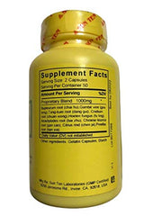 Sun Ten bottle with label close-up suggests phlegm relief and muscle relaxation possibilities.