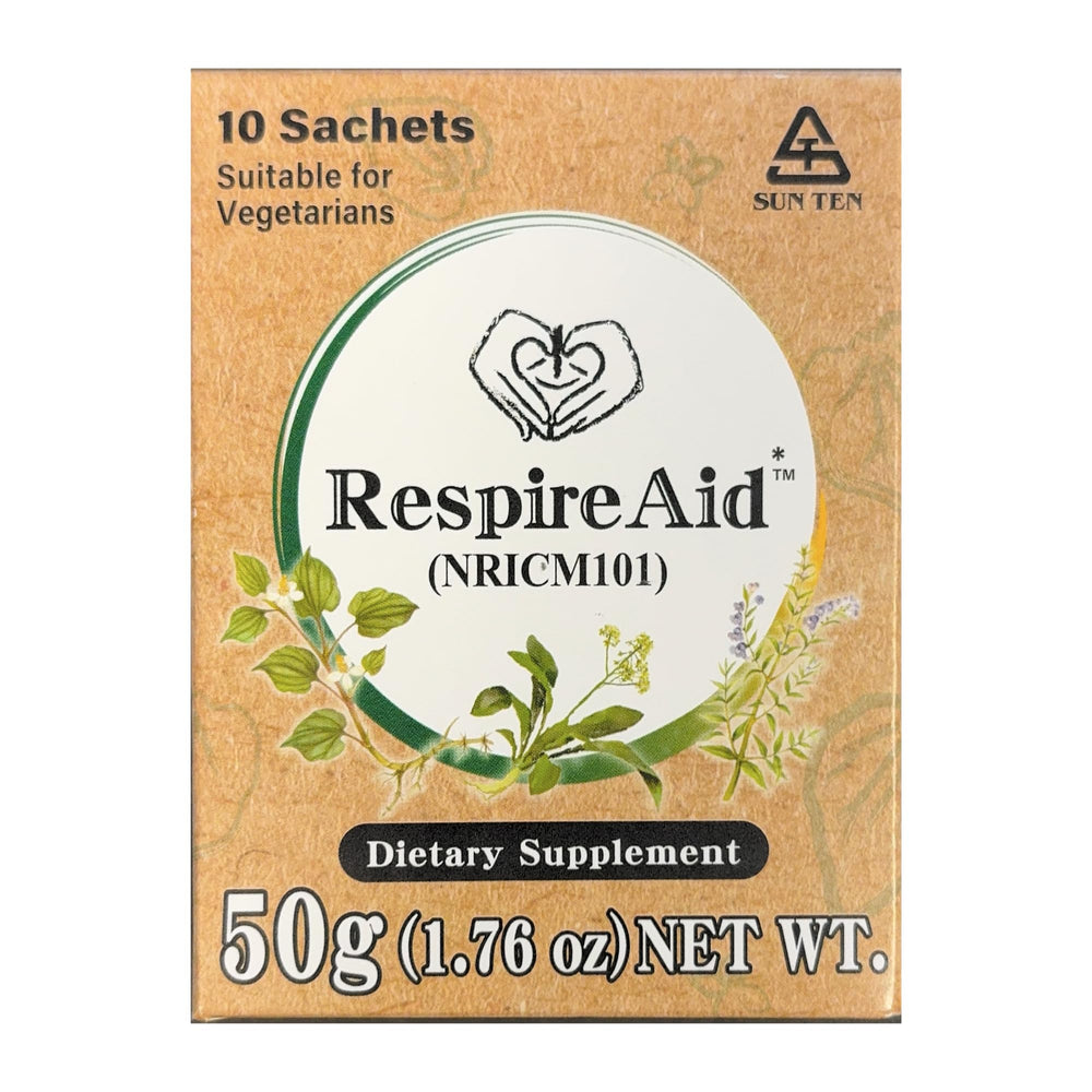 Sun Ten RespireAid mullein, peppermint, thyme blend closeup.