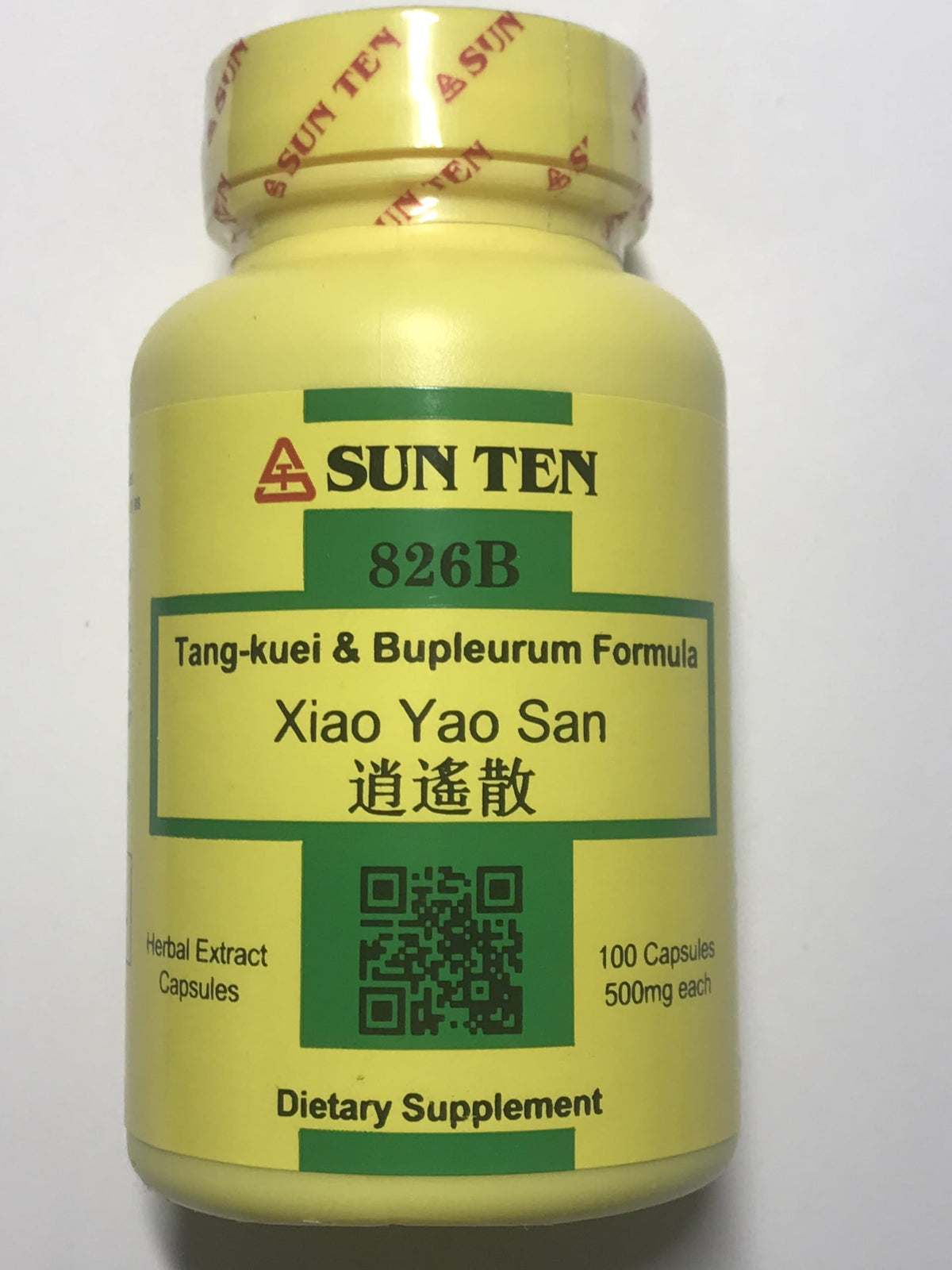 Sun Ten Tang-Kuei Bupleurum formula bottle for daily wellness routines.