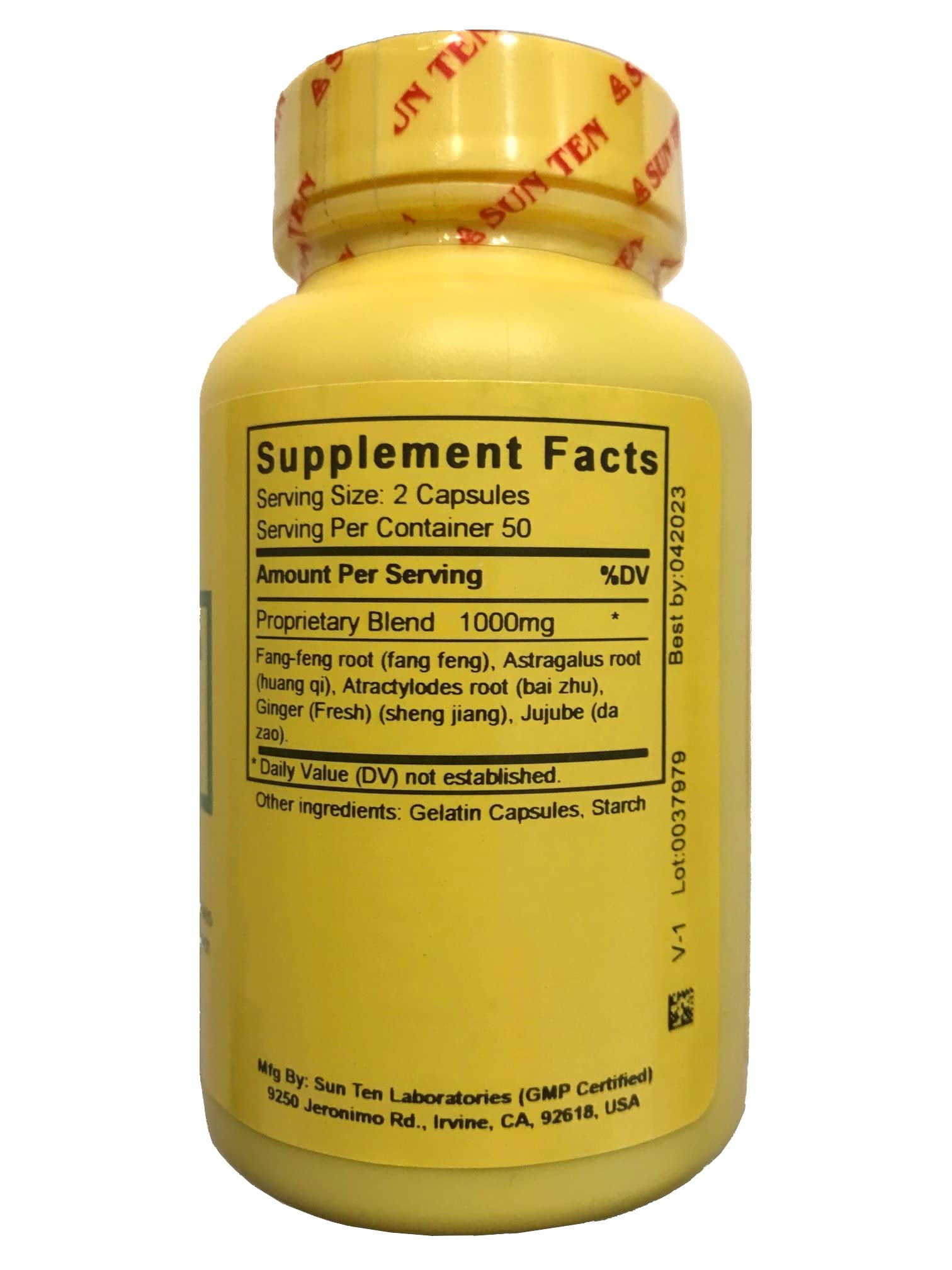 Sun Ten Yu Ping Feng San capsules closeup highlighting capsule texture