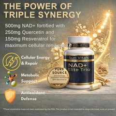 Sun Vitals USA-made label showing GMP-compliant production and quality