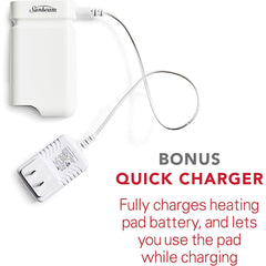 Sunbeam cordless heating pad washable cover ready for easy care