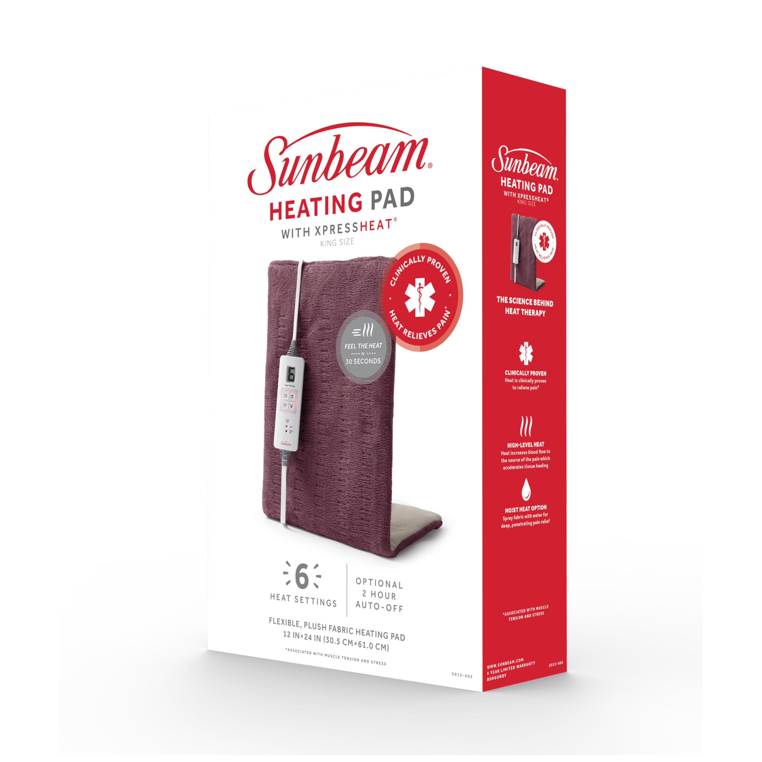 Sunbeam XL 9-foot cord enables flexible setup and reach.