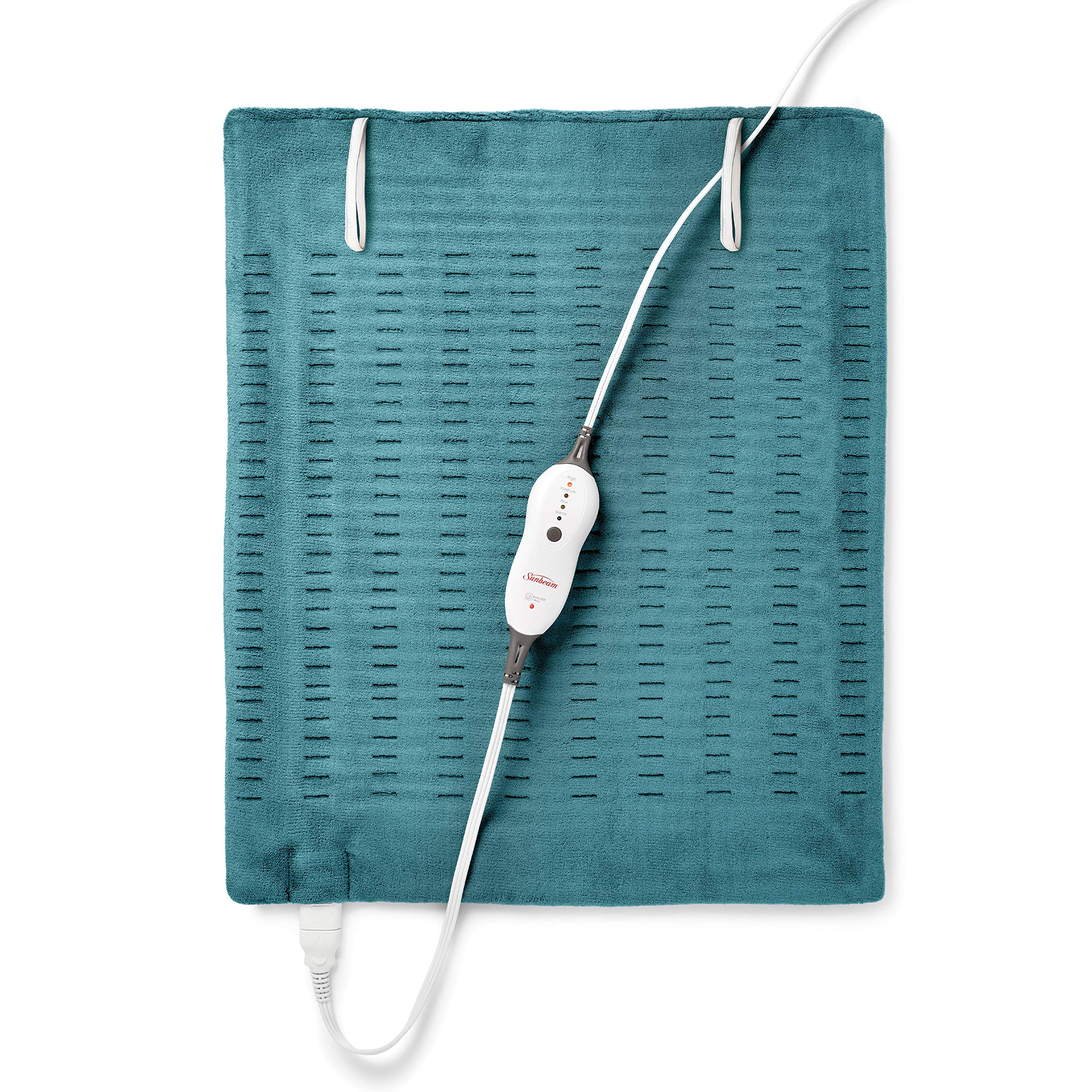 Sunbeam XXL heating pad provides back-coverage for comprehensive warmth.