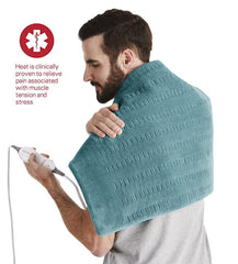 Sunbeam XXL heating pad is machine-washable for easy care.