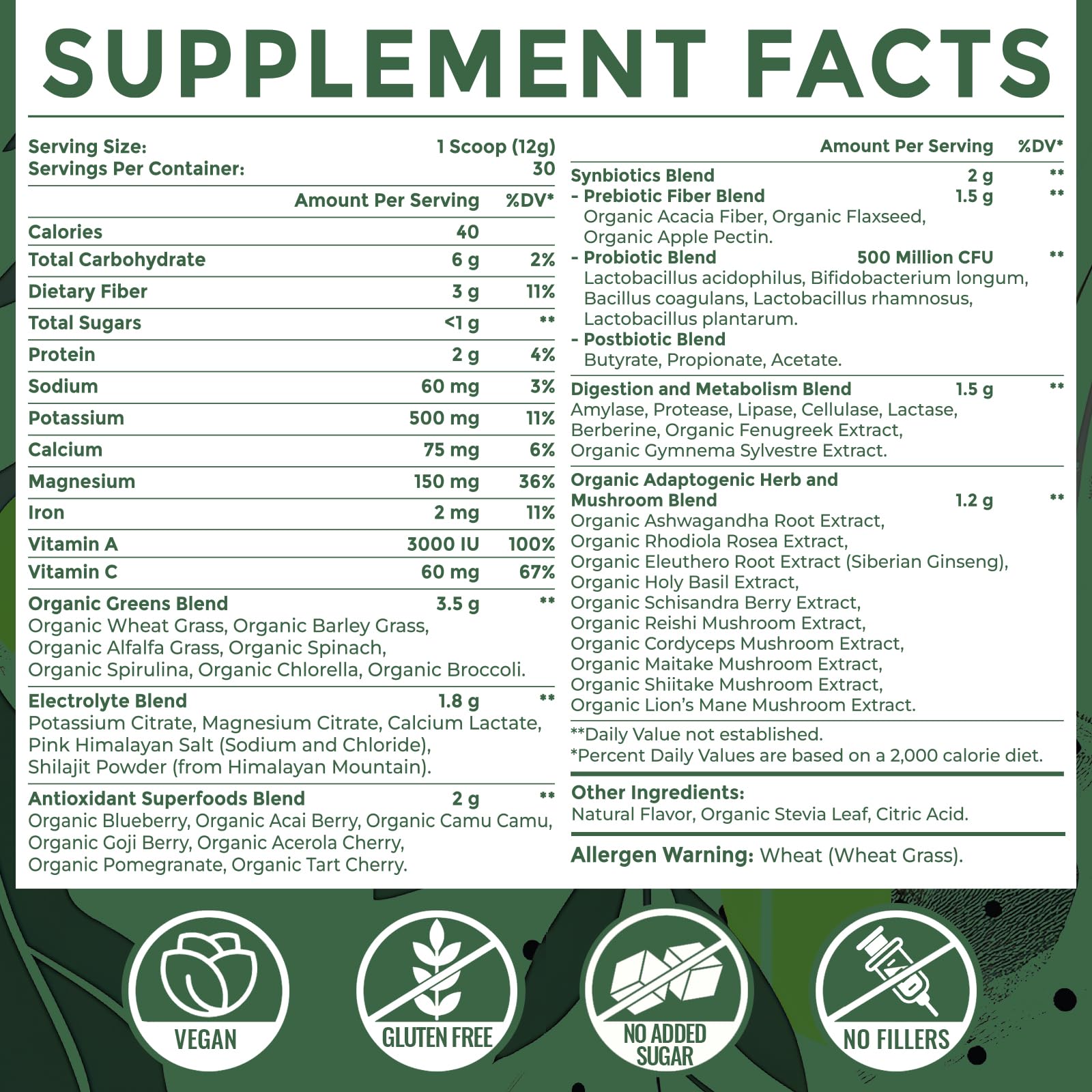 Sundhedsliv greens powder scoop shows easy daily serving
