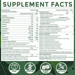 Sundhedsliv greens powder scoop shows easy daily serving