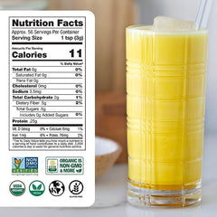 Sunfood Golden Milk Super Blend label close-up showing organic ingredients and certifications