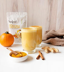 Sunfood Golden Milk Super Blend spices blend: ginger, turmeric, cinnamon and cardamom