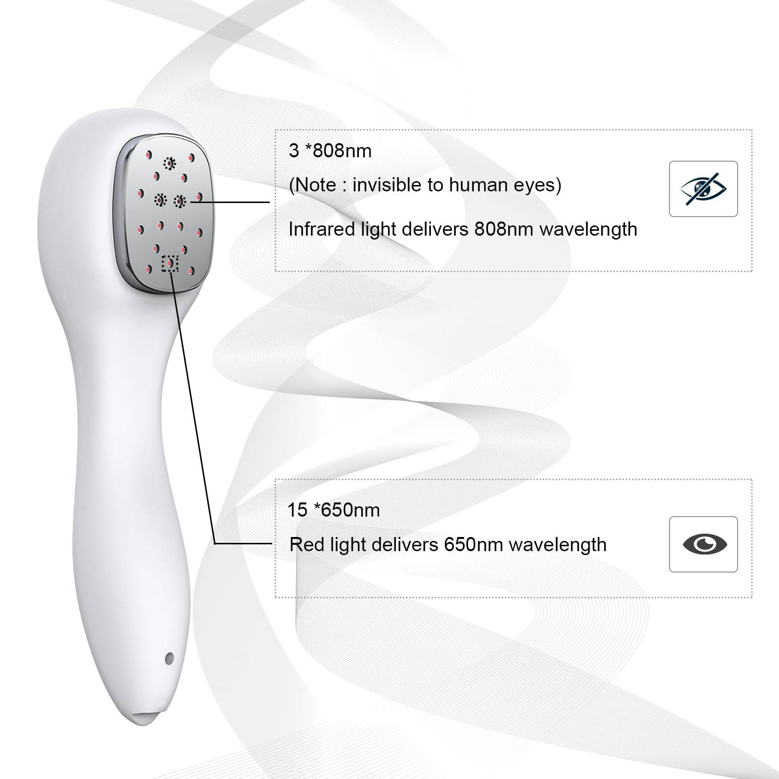 SUNJIKA Red Light Wand used on a pet for potential joint comfort.