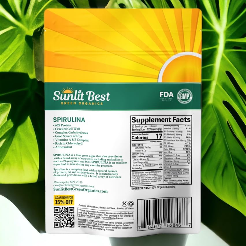 Sunlit Best Green Organics daily-use spirulina demonstrating convenient intake