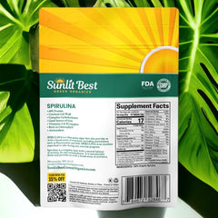 Sunlit Best Green Organics daily-use spirulina demonstrating convenient intake