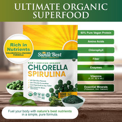 Sunlit Best Green Organics label close-up shows organic claim and pure ingredients