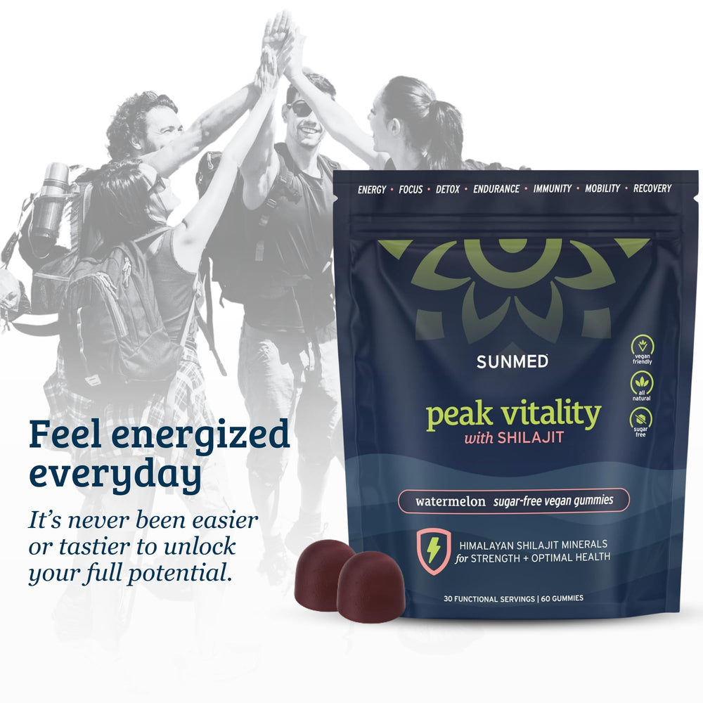 SunMed Peak Vitality gummies recovery aid after workouts