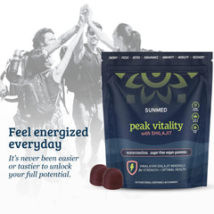 SunMed Peak Vitality gummies recovery aid after workouts