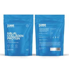 Sunna Supplements unflavored collagen powder mixing image shows versatile beverage use