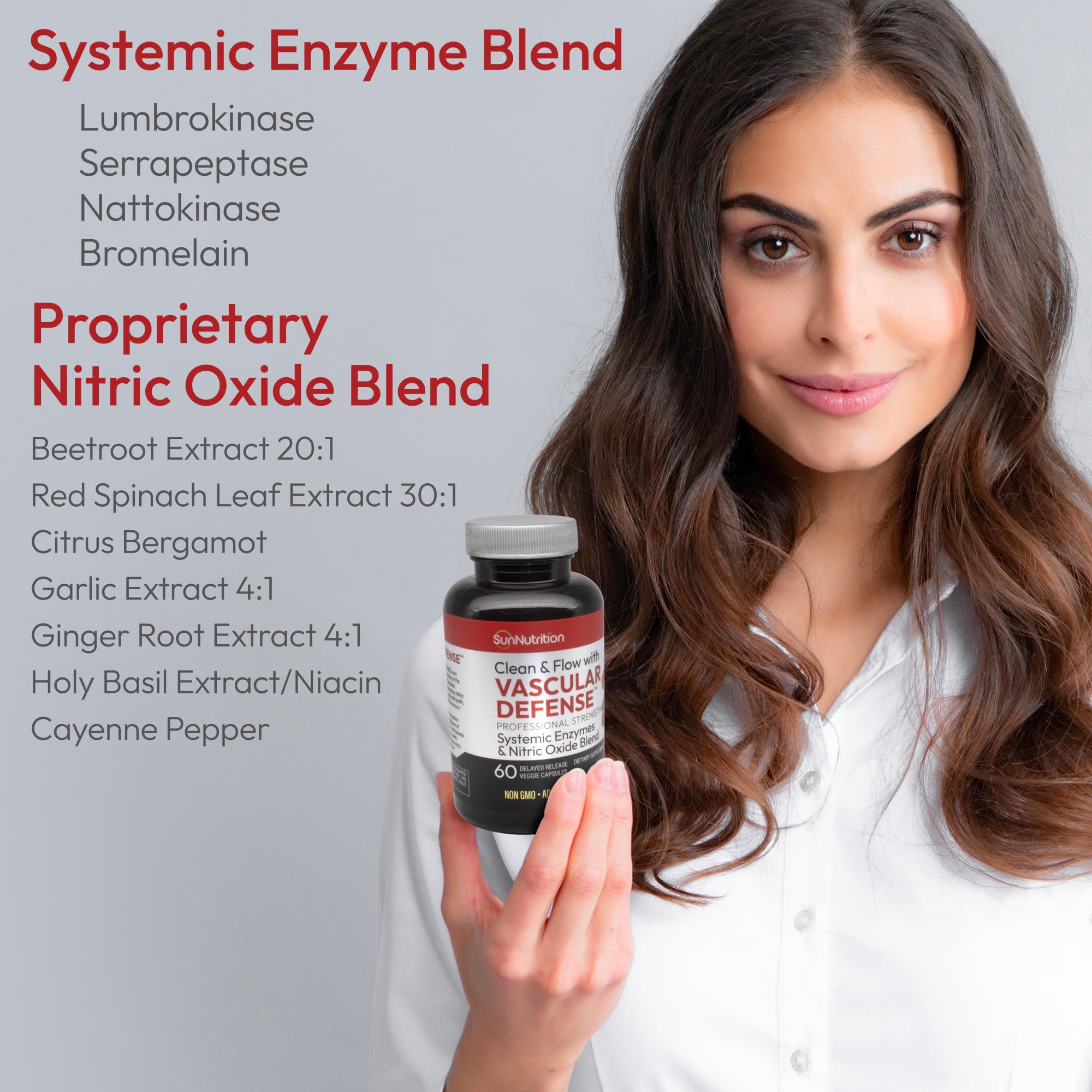 SunNutrition Vascular Defense beet root extract close-up illustrating nitric oxide focus.