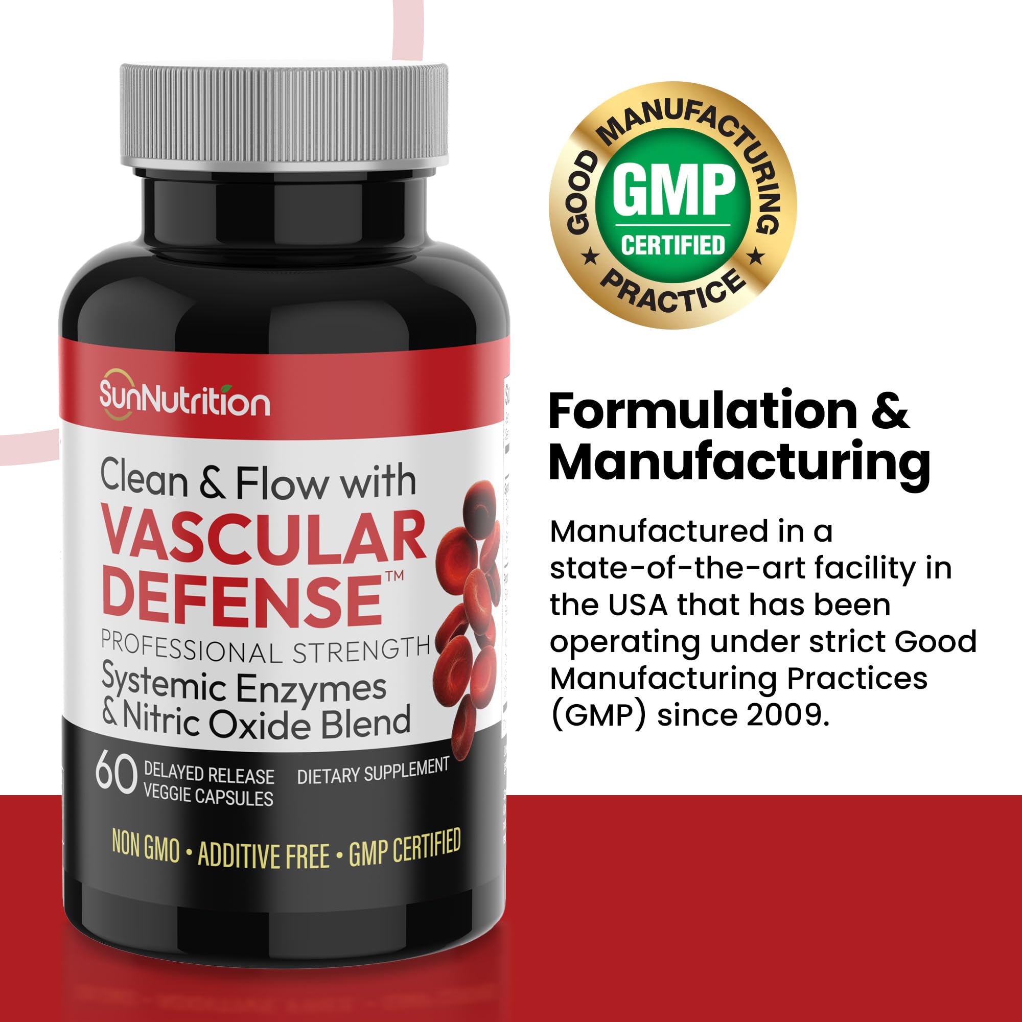SunNutrition Vascular Defense garlic extract highlight suggesting circulatory balance benefits.