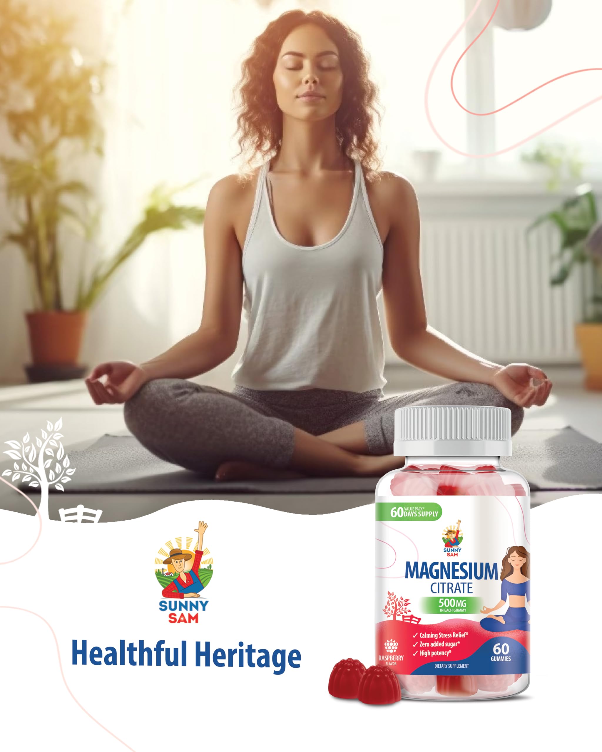 Sunny Sam magnesium citrate chews supporting daily energy and relaxation.