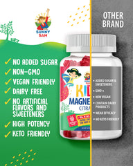 Sunny Sam night routine gummies suggest calm, gentle wind-down at bedtime.